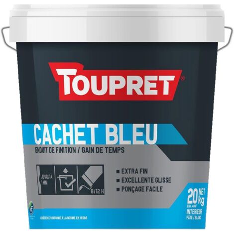 Toupret – Enduit de lissage prêt à l’emploi 20KG – Finition lisse sans surépaisseur – Application fluide pour murs et plafonds – Ponçage facile (1/2)