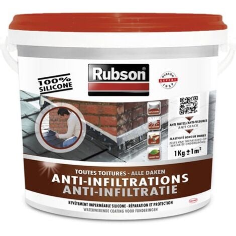Revêtement d'étanchéité anti-infiltrations toutes toitures  Couleur: GRIS - Conditionnement: 5KG