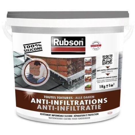 Revêtement d'étanchéité anti-infiltrations toutes toitures  Couleur: GRIS - Conditionnement: 5KG