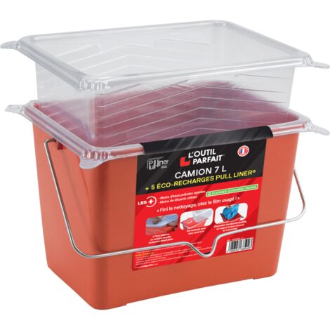 L'Outil Parfait – Bac peinture multi-usages 14L avec 5 membranes amovibles – Écologique et économique – Pour travaux de peinture et d'enduit