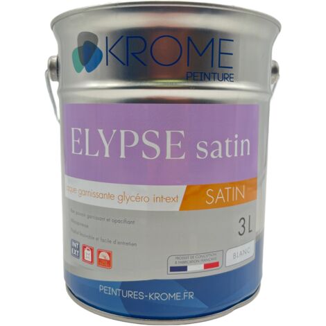 Krome Elypse Satin – Laque garnissante boiseries intérieur et extérieur Couleur: BLANC - Conditionnement: 3L (1/2)