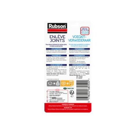 Rubson Enlève Joint outil, retire tous types de joints, ne raye pas les supports