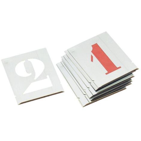L'Outil Parfait – Pochoirs chiffres en zinc 60 mm – Marquage précis avec aérosols – Réutilisables et haute résistance – Pour personnalisation créative