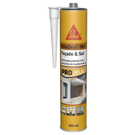 Mastic polyuréthane Sikaseal 183 façade et sol gris 300 ml – Étanchéité extérieure – Résistant aux intempéries et UV – Application facile