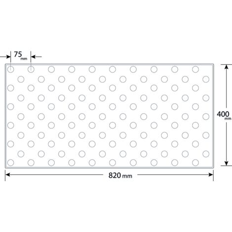 Dalle podotactile antidérapante 140 x 40 cm – Résine polyuréthane – Pose adhésive – Conforme norme NF P93-351 – Bords biseautés – Romus (1/4)