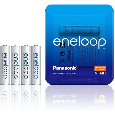Pack Blister De 4 Piles Rechargeables Panasonic Eneloop Type Aaa 1,2v - 750  Mah (lr3)