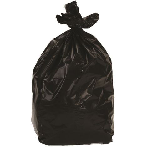 Heavy Duty Noir Sacs Poubelle Rouleaux de sacs poubelle poubelle Liners avec cravate pack de 10 