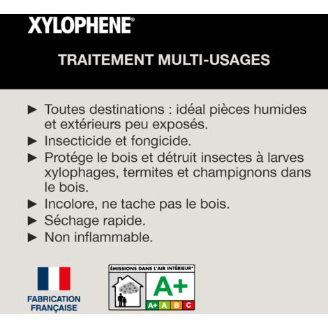 Xylophene Traitement du bois Multi-usages  Conditionnement: 1L