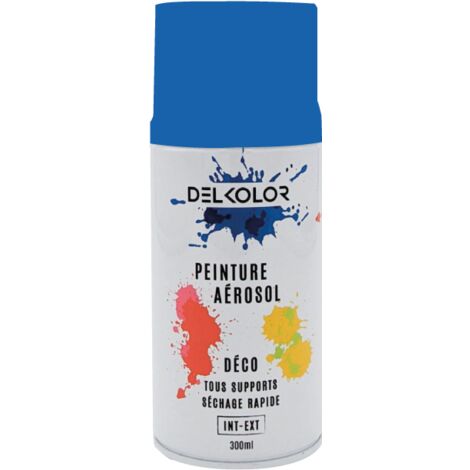 Delkolor Peinture En Aérosol Tous Supports - 300ml  300ml Satine Ral 1003 Jaune De Securite 300ml 88779732