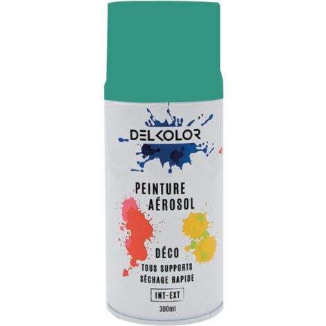 Delkolor Peinture en Aérosol Tous Supports - 300ml Conditionnement: 300ml - Couleur: TURQUOISE