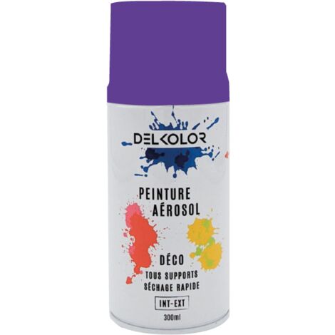 Delkolor Peinture en Aérosol Tous Supports - 300ml Couleur: RAL 4005 BLEU LILAS - Conditionnement: 300ml