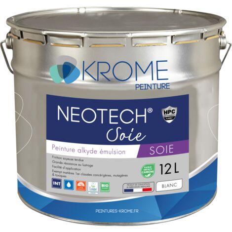 Krome Neotech Soie HPC Peinture de finition Alkyde - Intérieur  Conditionnement: 12L - Couleur: BLANC (1/5)