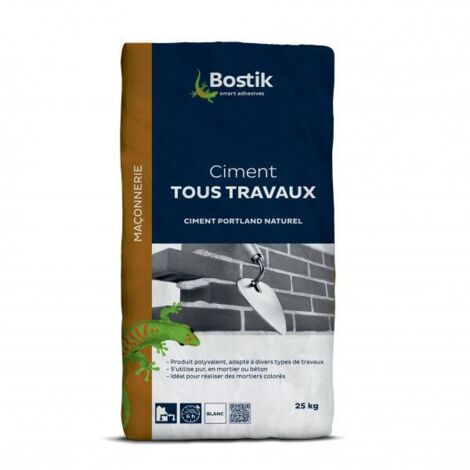 Ciment Blanc Tous Travaux 25k - Bostik