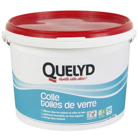 Colle vinylique pour toiles de verre murs – Application rapide – Traitée bactéricide et fongicide – Conditionnement 10KG – Quelyd (1/6)