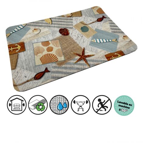 TAPIS MULTIUSAGE PLAGE DE SABLE SPECIAL CUISINE Conditionnement: 40X60 (1/4)