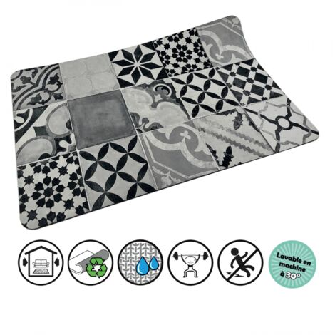 TAPIS MULTIUSAGE CARREAU CIMENT SPECIAL CUISINE Conditionnement: 50X80