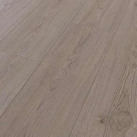 Parquet stratifié chêne gris 1380 x 193 x 8 mm – Résistance AC4 – Système d'installation clic 5G – Chanfreins 4 bords - D3126