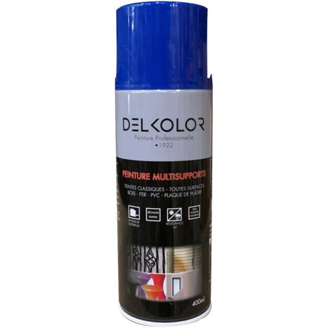 Delkolor Peinture en Aérosol - Couleurs RAL - 400ml Couleur: RAL 5010 BLEU GENTIANE
