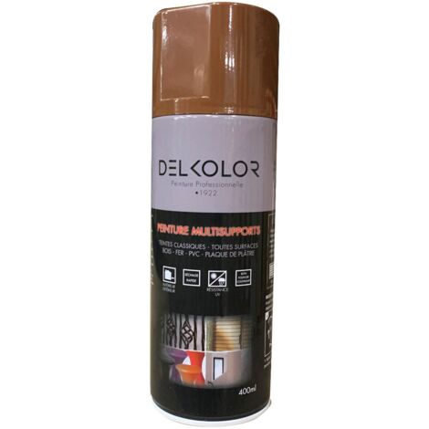 Delkolor Peinture en Aérosol - Couleurs RAL - 400ml Couleur: RAL 8002 BRUN DE SECURITE (1/2)