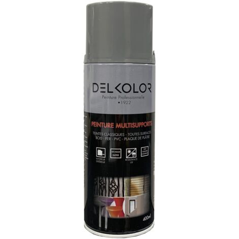 Delkolor Peinture en Aérosol - Couleurs RAL - 400ml  Couleur: RAL 7001 GRIS ARGENT