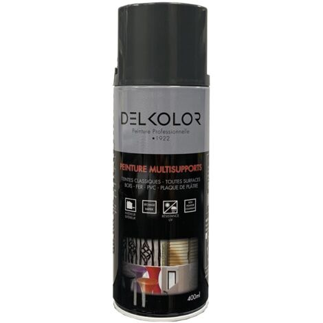 Delkolor Peinture en Aérosol - Couleurs RAL - 400ml  Couleur: RAL 7043 GRIS SIGNALISATION B