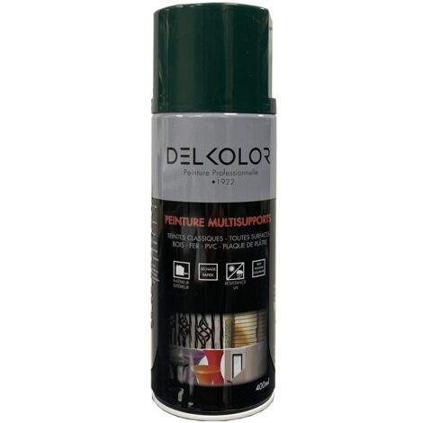 Delkolor Peinture en Aérosol - Couleurs RAL - 400ml Couleur: RAL 6005 VERT MOUSSE