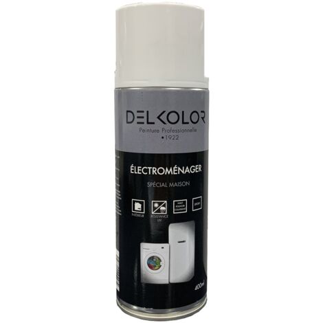Delkolor Peinture Spéciale Electroménager en Aérosol 400ml  Couleur: BLANC