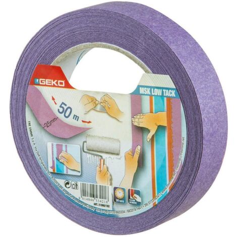 Ruban de masquage violet professionnel peinture GEKO - 50m Conditionnement: 25MM (1/3)