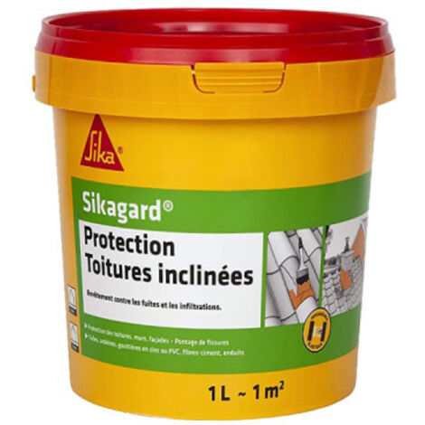 Sika – Peinture imperméable anti-fuites pour toitures inclinées – Couleur sable – Application facile en 2 couches – Résistante aux intempéries