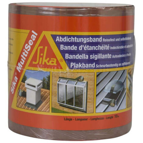 Sika – Rouleau d'étanchéité bitumineux 10 m x 150 mm – Couleur terre cuite – Pour toitures et gouttières – Adhérence sur supports variés