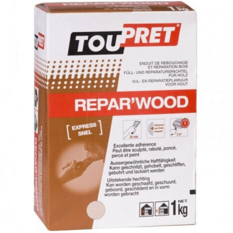 Repar Wood TouBat Toupret poudre - Enduit réparation bois Conditionnement: 4KG
