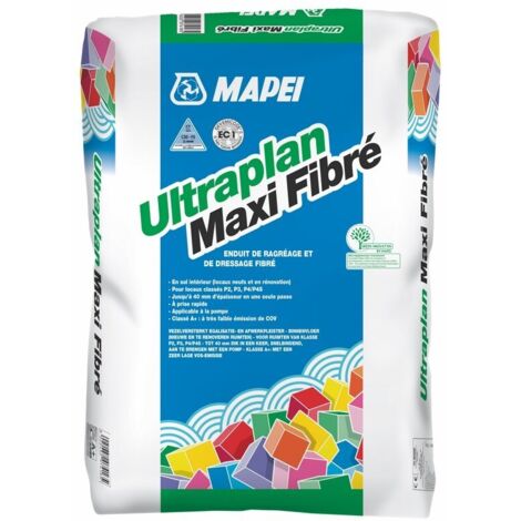 Mapei – Ragréage autolissant fibré P4S 25 kg – Prise rapide 1h – Épaisseur 3 à 30 mm – Compatible chapes ciment et dalles béton