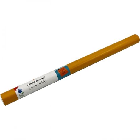 Adhésif Uni Jaune Soleil Brillant 45cm x 2m (1/2)
