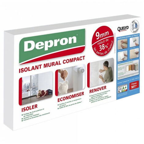 Panneau d'isolation thermique DEPRON 9mm – Lot de 7 plaques 1m² – Coefficient de conductibilité 0.028 – Résistance thermique R 0.170 – Quelyd - 1mx1m