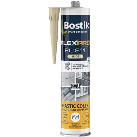 Bostik – Mastic colle FlexPro PU 811 300ml – Colle polyuréthane pour surfaces humides – Résistant aux déformations et aux UV