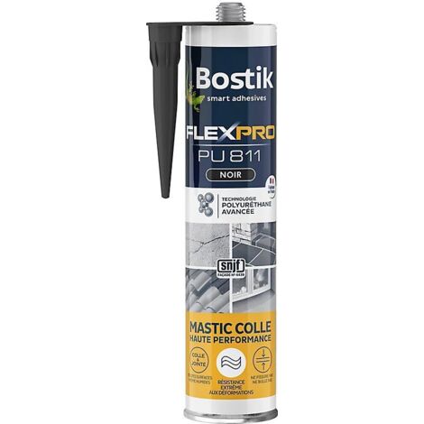 Bostik – Colle polyuréthane FlexPro PU 811 300ml – Pour béton, métal, bois et céramique – Étanchéité intérieure/extérieure – Résistance maximale 24h - CART 300 ML