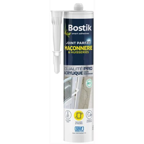Bostik mastic acrylique Parfait Maçonnerie et Portes 280ml Couleur: ACAJOU