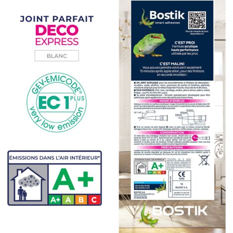 Bostik mastic acrylique Parfait Deco Express 310ml  Couleur: Blanc