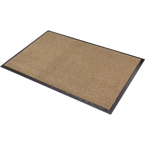 Tapis d'entrée très absorbant 60x80 cm – Composition 100% polypropylène – Semelle PVC Flexcoat pour excellente adhérence – Couleur beige – Novotex