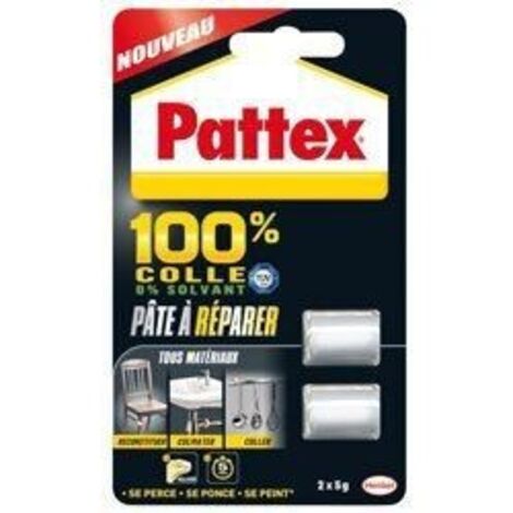 Pattex – Pâte à réparer extra-forte 10 g – Résiste à l'eau et aux températures extrêmes – Pour bois, métal, céramique, plastique rigide (1/6)
