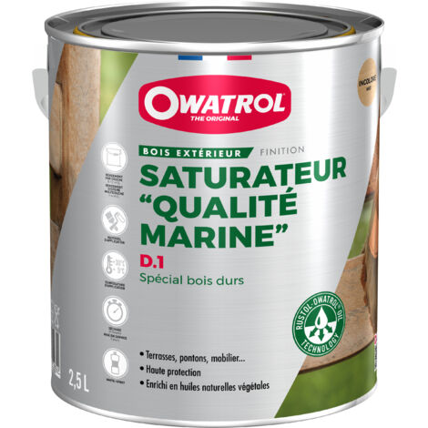Owatrol – Saturateur incolore pour bois durs – Protection longue durée – Formule résines alkydes et huiles naturelles – 2.5 litres