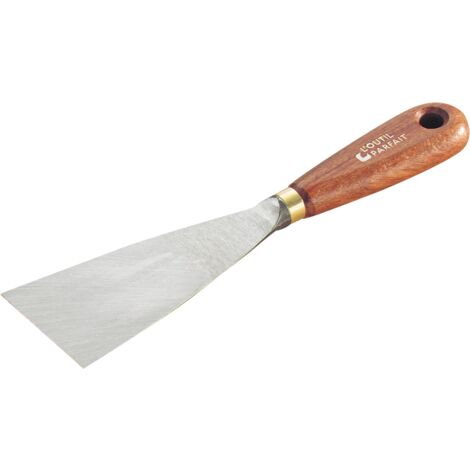 L'Outil Parfait – Couteau à enduire 8cm – Lame en acier trempé meulée – Manche en palissandre – Pour application précise de peinture
