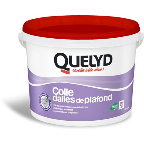 Colle dalles plafond 7kg – Prête à l'emploi pour polystyrène – Maintien immédiat – Respectueuse de l'environnement sans solvant – Quelyd