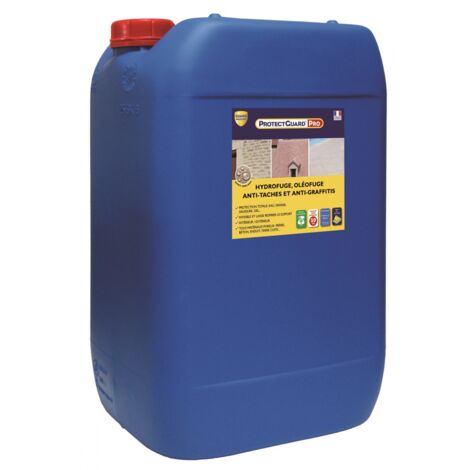 Guard Industrie – Protectguard Pro hydrofuge oléofuge 25L – Anti-tâches et anti-graffitis – Protection durable pour matériaux poreux – Application intérieure et extérieure