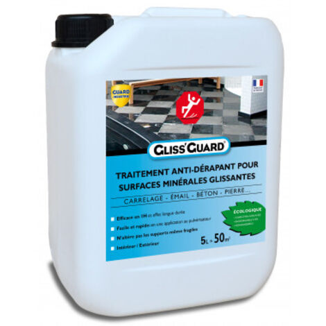 Guard Industrie – Traitement anti-dérapant pour surfaces minérales – Efficace en intérieur et extérieur – Non corrosif – 5L (1/5)