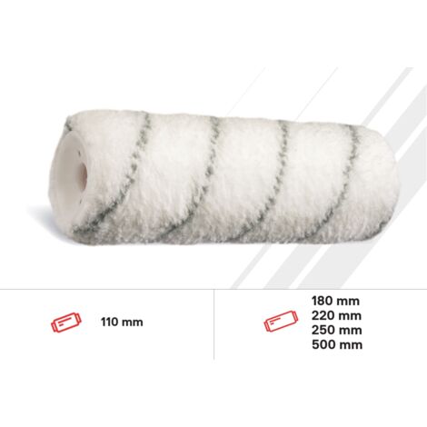 L'Outil Parfait – Manchon pour rouleau 180mm – Épaisseur 13mm – Polyester tissé pommelé pour peinture aqueuse – Bords retournés et biseautés