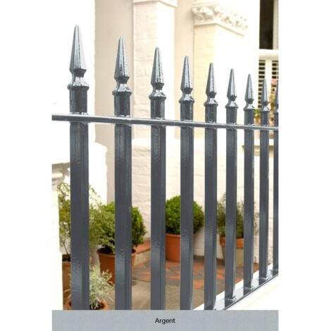 Peinture Fer aérosol Direct sur Rouille - Brillant Argent - 400 ml - Hammerite