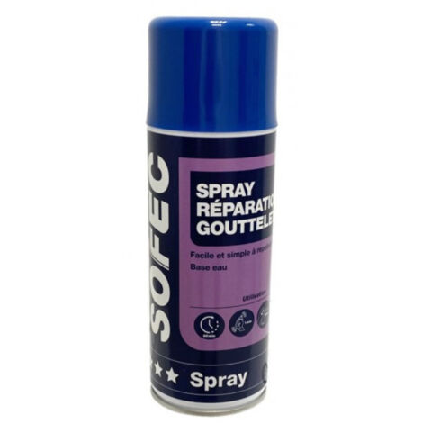 Spray aérosol réparation gouttelette 400ml – Finition effet gouttelette – Pour murs et anciennes peintures – Séchage rapide en 1 heure – Sofec