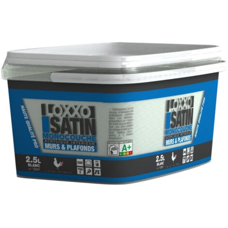 Loxxo Peinture Acrylique Murs & Plafonds - Monocouche - Satin Conditionnement: 2,5L - Couleur: BLANC (1/2)