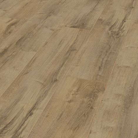 Parquet stratifié chêne naturel D4617 – Lames 1380 x 193 x 8 mm – Résistance AC4 – Adapté chauffage au sol – Pose flottante clic 5G – Kronotex